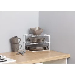 Etagère d angle 3 niveaux porte assiettes Metaltex