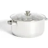 Faitout tous feux dont induction inox et verre Ø25,5cm