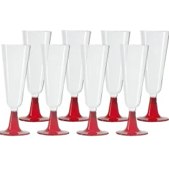 Flûte à champagne plastique x8