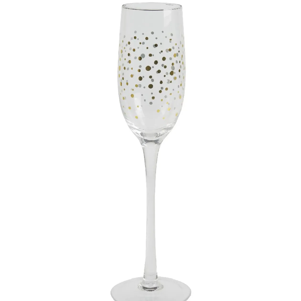 Flûte à champagne pois doré x4