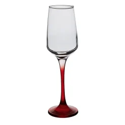 Flûte à champagne rouge translucide x6