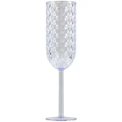 Flûte de champagne en plastique design diamant x6