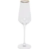 Flûte en verre avec liseré doré 23 cl x4