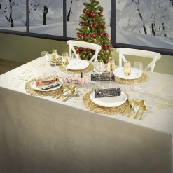 Flûte en verre avec liseré doré 23 cl x4