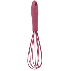 Fouet de cuisine en silicone rose