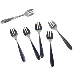 Fourchette à huître en inox x6