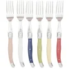 Fourchette inox manche multicolore x6