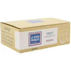 Gobelet embossé en verre 24 cl x6