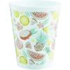 Gobelet en plastique décor fruits exotiques