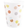 Gobelet en plastique décor pois multicolore