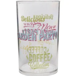 Gobelet en plastique transparent motif multicolore