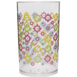 Gobelet en plastique transparent motif multicolore