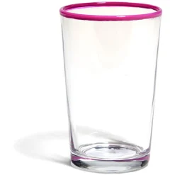 Gobelet en verre bord coloré 30 cl x 3