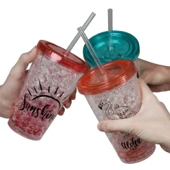 Gobelet et paille réfrigérant