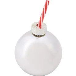 Gobelet paille boule de noël, 3 coloris