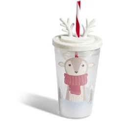 Gobelet paille Noël 470ml - 2 modèles