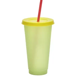 Gobelet paille plastique