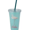 Gobelet plastique et paille Aloha