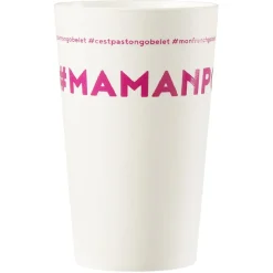 Gobelet plastique inscription #MAMANPOULE 33cl