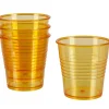 Gobelet plastique orange transparent x4