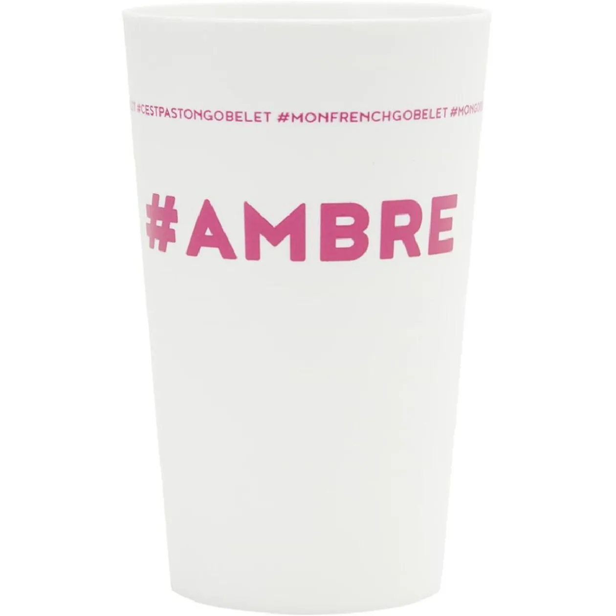 Gobelet plastique prénom #AMBRE 33cl
