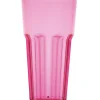 Gobelet plastique rigide rose transparent