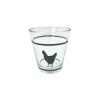 Gobelet verre motif poule 25cl - x3