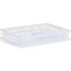 Égouttoir à vaisselle en plastique transparent