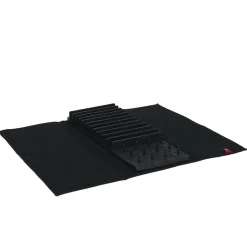 Égouttoir avec tapis pliable noir 11 rangées 12 picots