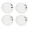 Lot de 4 assiettes à pâtes en porcelaine