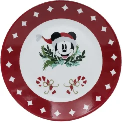Lot de 4 assiettes dessert Disney Mickey porcelaine Ø19cm