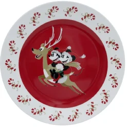 Lot de 4 assiettes dessert Disney Mickey porcelaine Ø19cm
