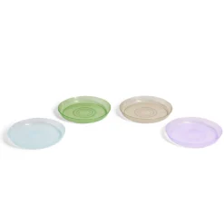 Lot de 4 assiettes pour enfant Ø18,5cm plastique coloré