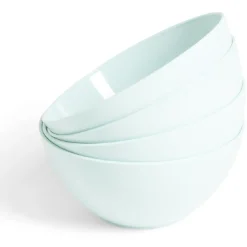 Lot de 4 bols verts et roses