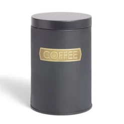 Lot de 3 boîtes alimentaires acier noir et doré Ø9xH12cm