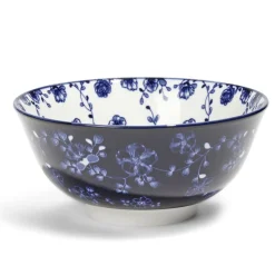 Lot de 4 coupelles 300ml porcelaine Ø15cm bleu et blanc