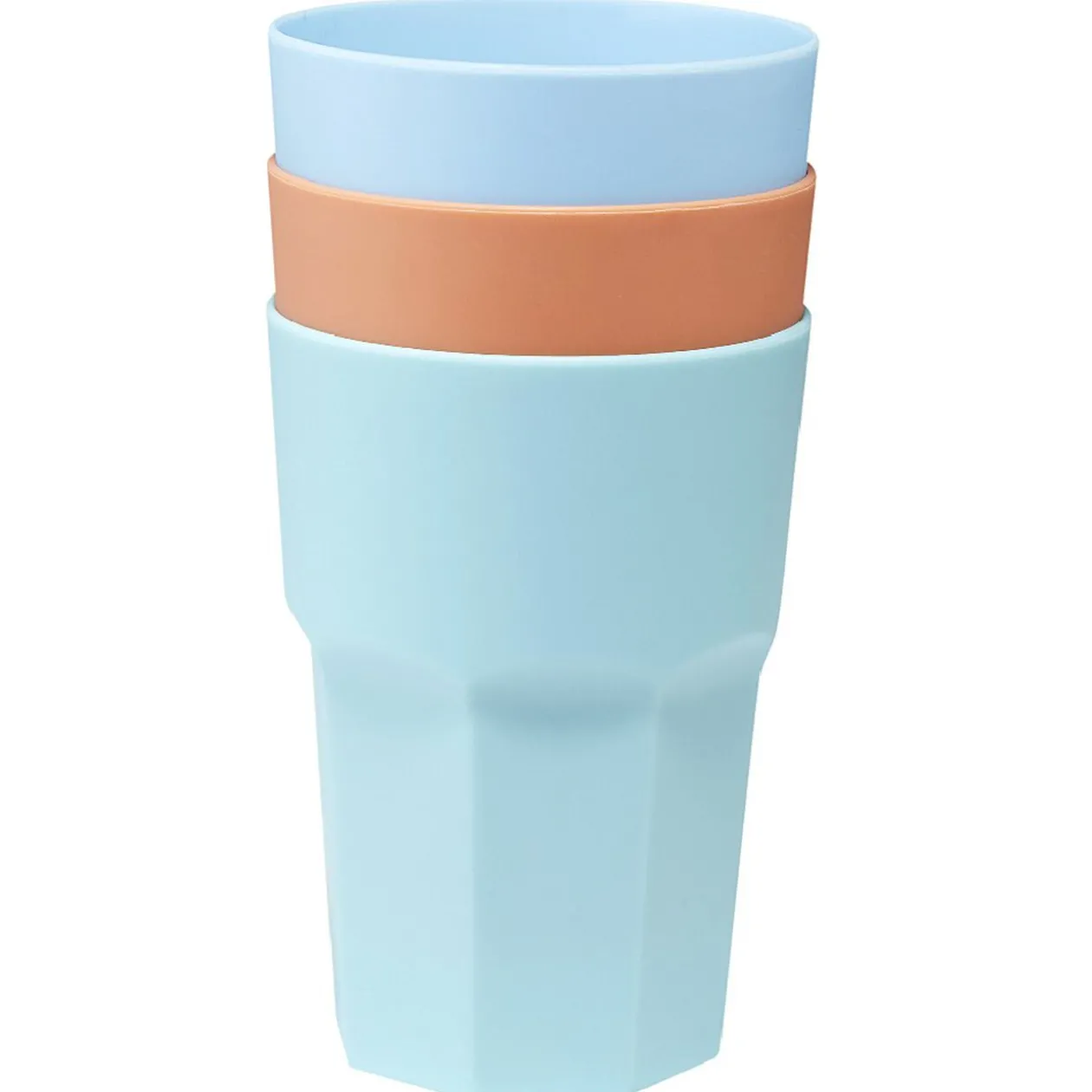 Lot de 3 gobelets colorés 380 ml