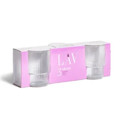 Lot de 3 gobelets en verre empilables 32,5cl