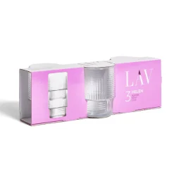 Lot de 3 gobelets en verre empilables 32,5cl