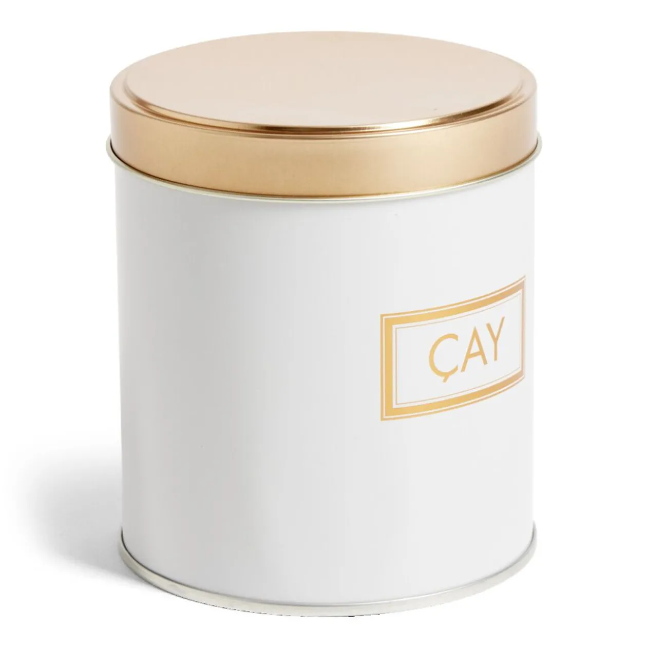 Lot de 3 pots à épices acier blanc et doré Ø9,9xH11,4cm