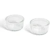 Lot de 2 ramequins en verre transparent Ø8,5xH4,5cm