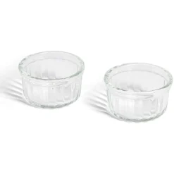 Lot de 2 ramequins en verre transparent Ø8,5xH4,5cm