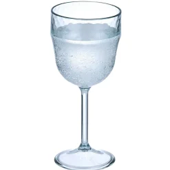 Lot de 4 verres à pied en plastique effet martelé