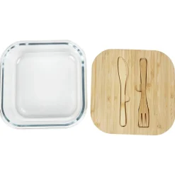 Luchbox avec couverts bambou et verre 1,1 L
