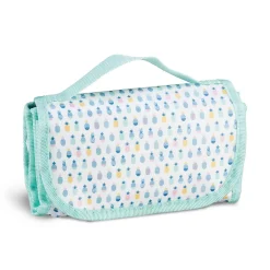 Lunch bag réfrigérant blanc et bleu motif ananas multicolores