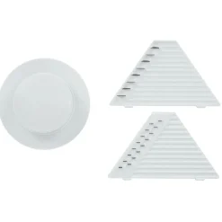 Mandoline multiusage 4 accessoires inox et plastique blanc