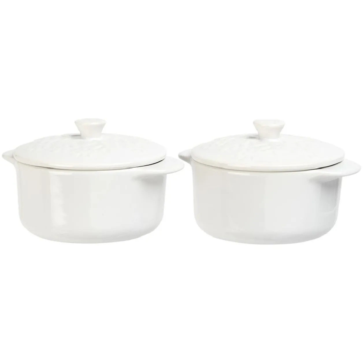 Mini cocotte céramique blanc x2
