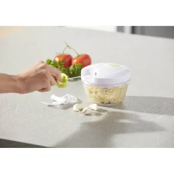 Mini hachoir manuel transparent blanc et vert