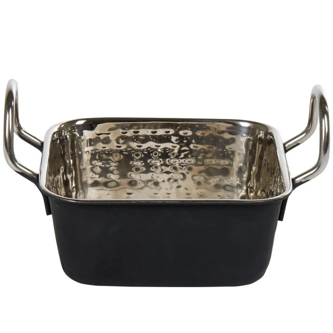 Mini plat à four carré noir ou cuivre effet martelé