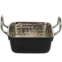 Mini plat à four rectangulaire noir ou cuivre effet martelé